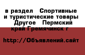  в раздел : Спортивные и туристические товары » Другое . Пермский край,Гремячинск г.